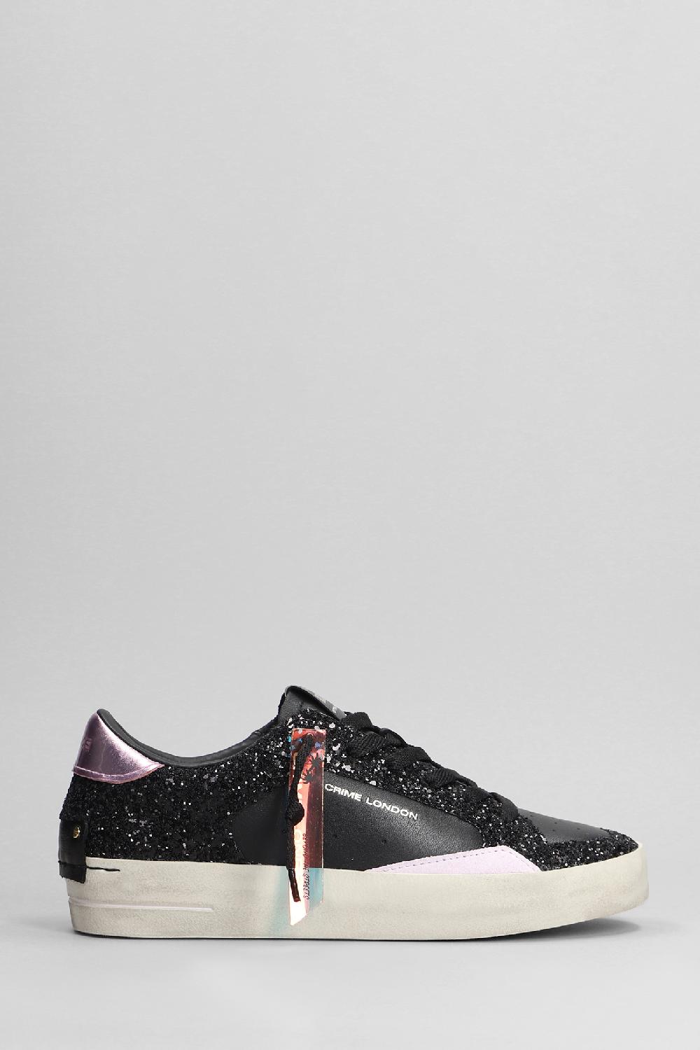 Deliberti Crime Sneakers sk8 deluxe in pelle nera cod. 402604 - Deliberti The Luxury Shopping