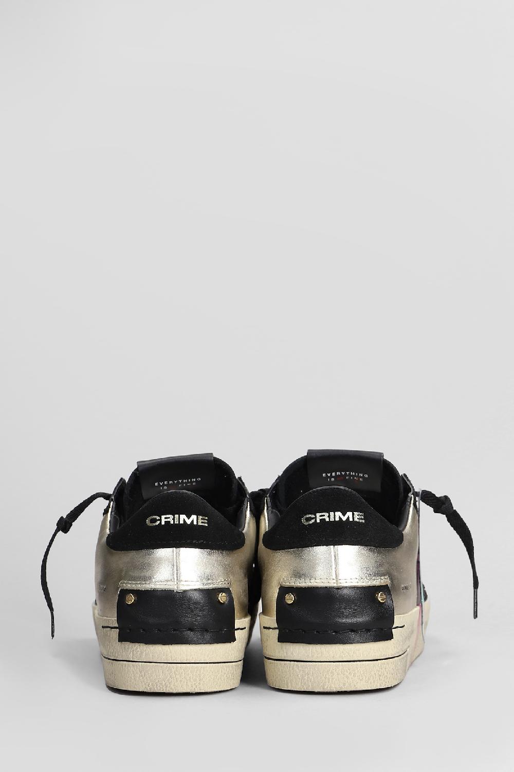 Deliberti Crime Sneakers Sk8 Deluxe In Pelle Nera Cod. 407972 - Deliberti The Luxury Shopping
