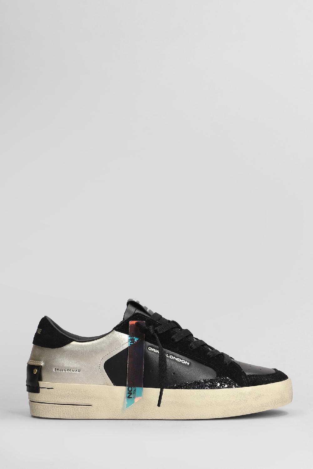 Deliberti Crime Sneakers sk8 deluxe in pelle nera cod. 407972 - Deliberti The Luxury Shopping