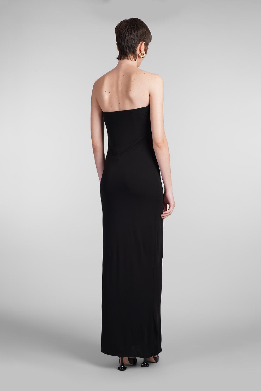 Deliberti Cult Gaia Abito Abril In Viscosa Nera Cod. 409538 - Deliberti The Luxury Shopping