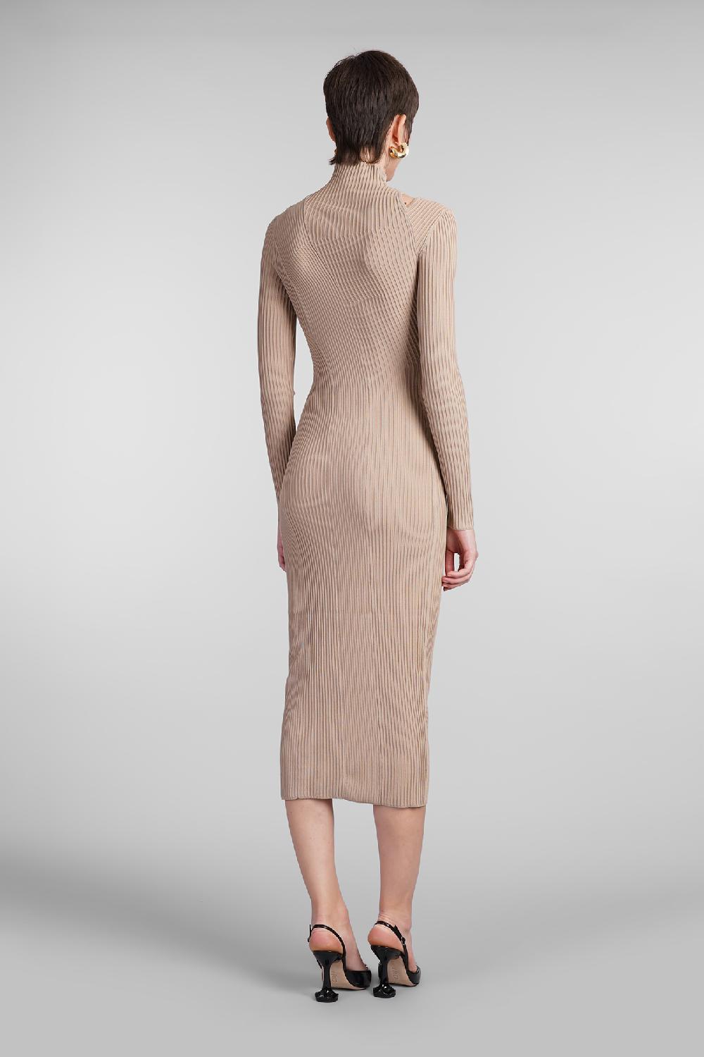 Deliberti Cult Gaia Abito Alyssa In Viscosa Taupe Cod. 409542 - Deliberti The Luxury Shopping