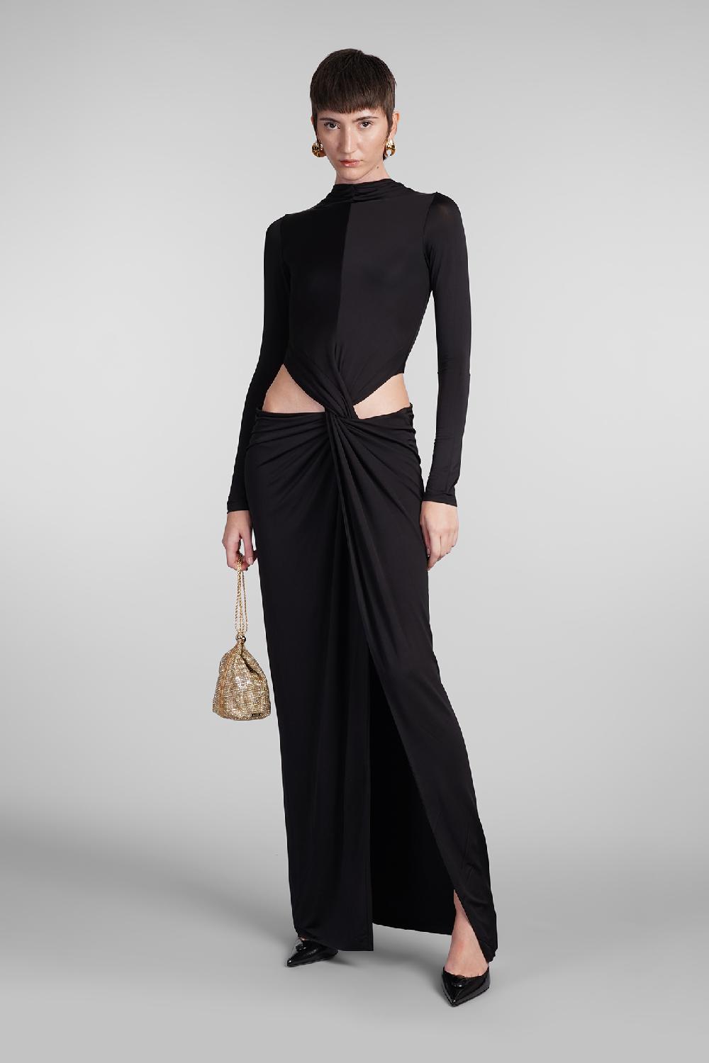 Deliberti Cult Gaia Abito Keri In Viscosa Nera Cod. 409537 - Deliberti The Luxury Shopping