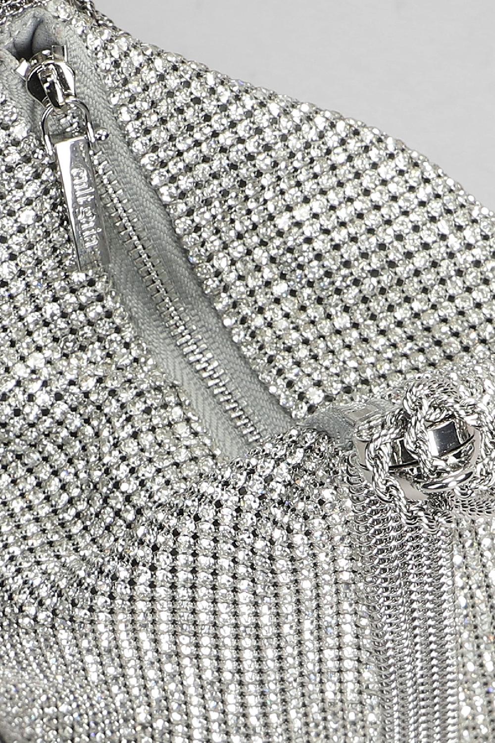 Deliberti Cult Gaia Borsa A Mano Rue In Lega Metallica Argento Cod. 409554 - Deliberti The Luxury Shopping