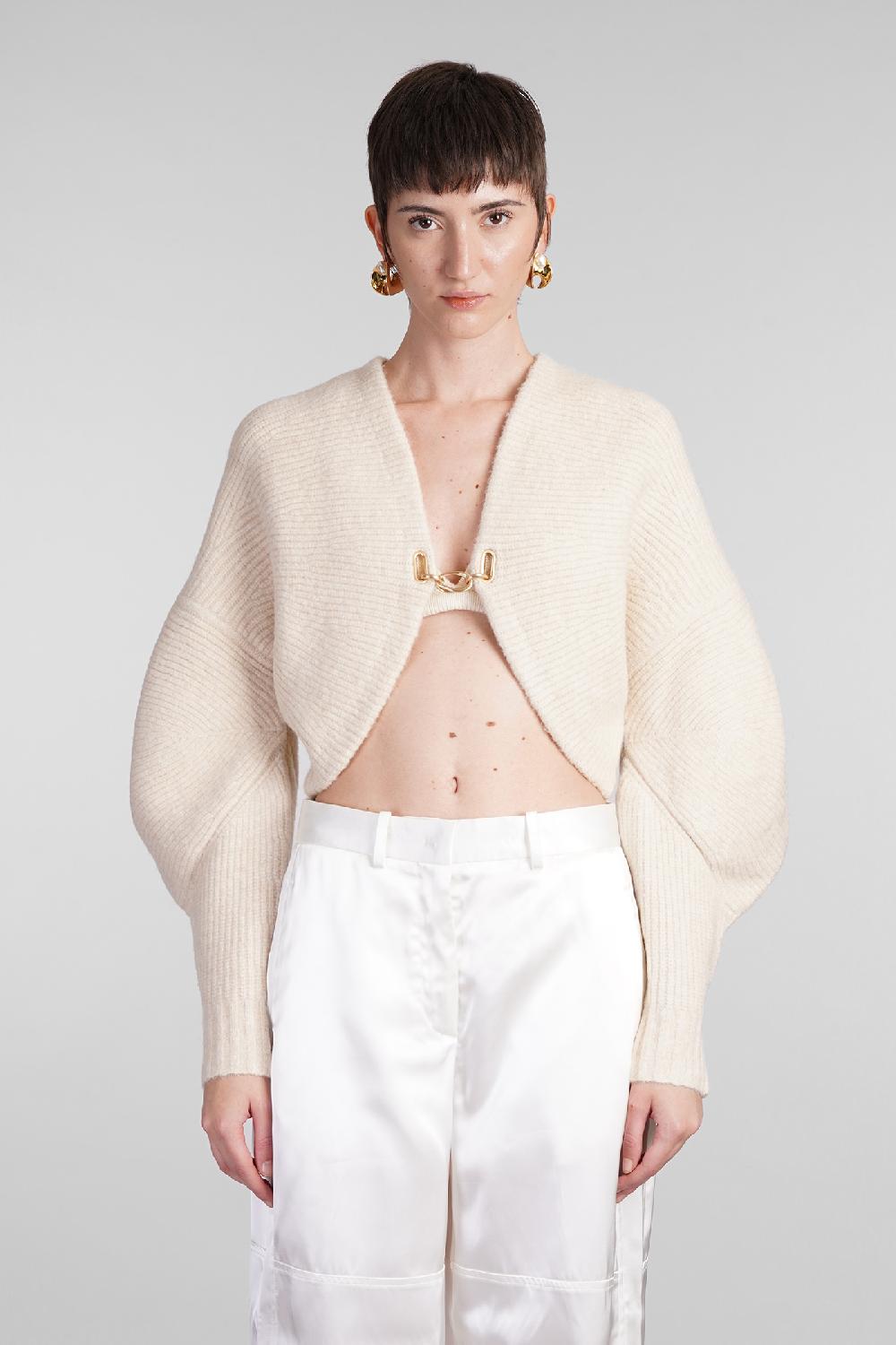 Deliberti Cult Gaia Cardigan devin in lana beige cod. 409541 - Deliberti The Luxury Shopping