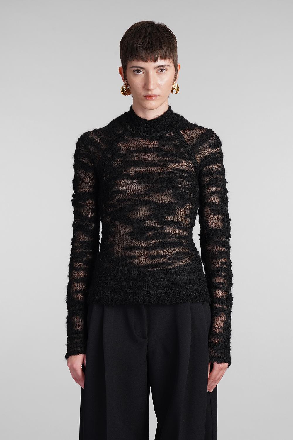 Deliberti Cult Gaia Maglia sima in lana nera cod. 409544 - Deliberti The Luxury Shopping