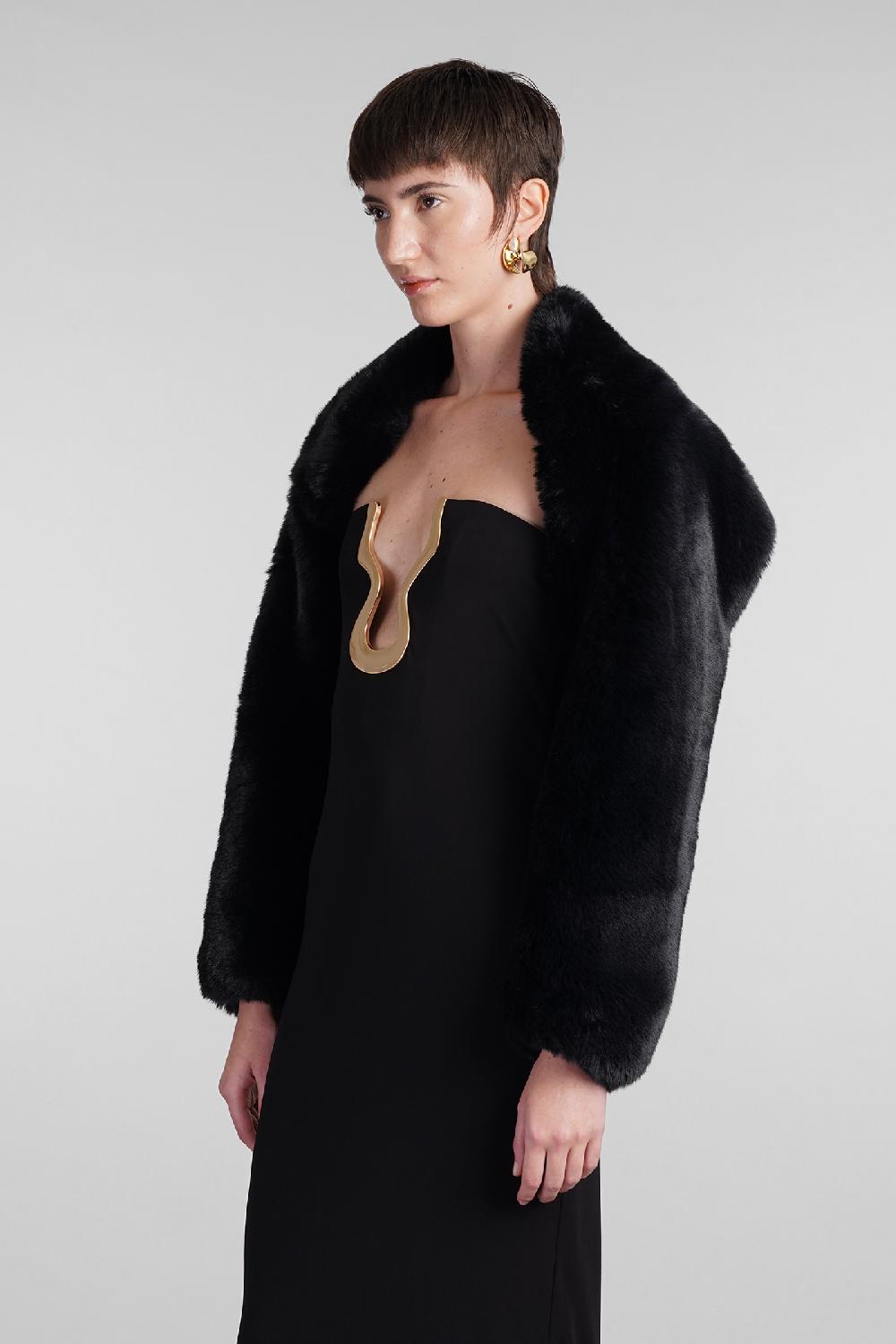 Deliberti Cult Gaia Pelliccia Bentley In Poliestere Nero Cod. 409540 - Deliberti The Luxury Shopping