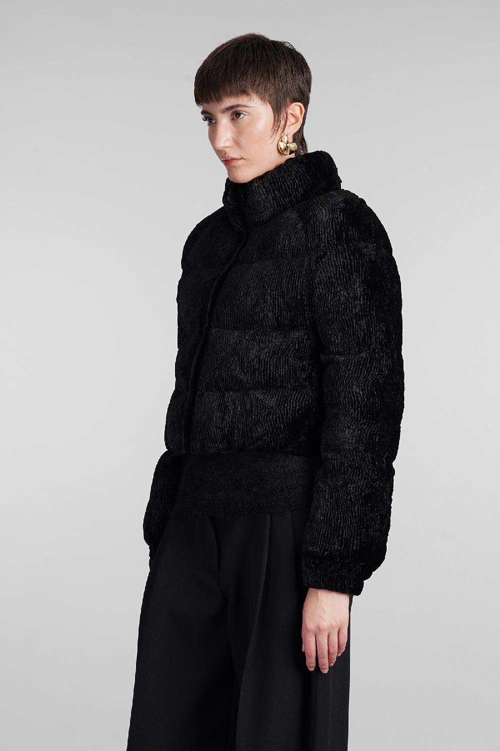 Deliberti Cult Gaia Piumino Bombon In Viscosa Nera Cod. 409539 - Deliberti The Luxury Shopping