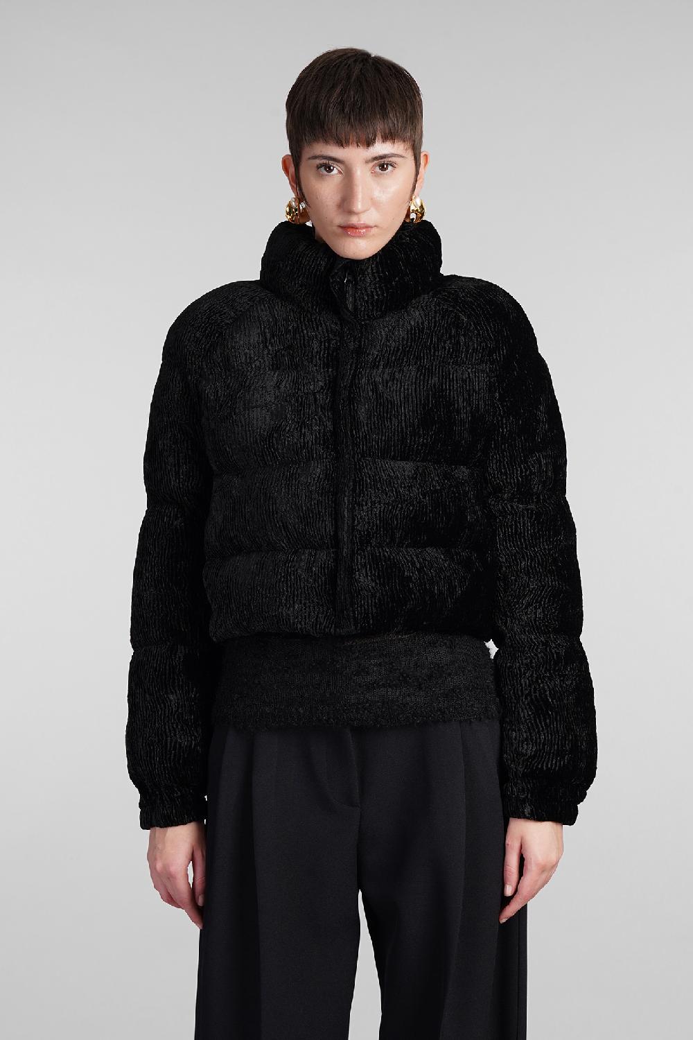 Deliberti Cult Gaia Piumino bombon in viscosa nera cod. 409539 - Deliberti The Luxury Shopping