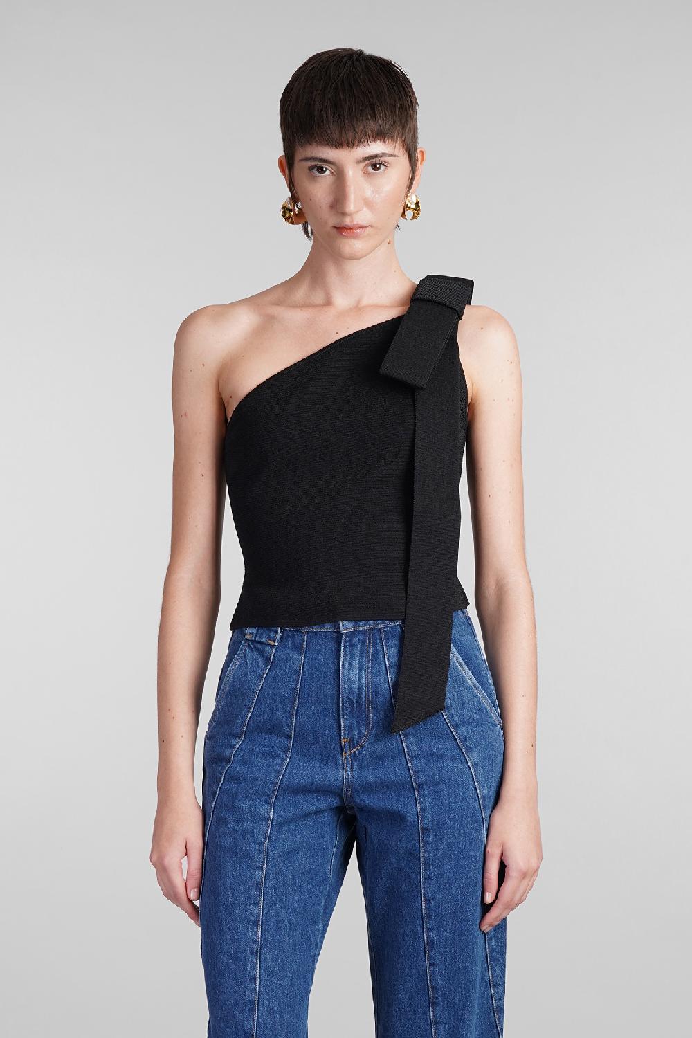 Deliberti Cult Gaia Topwear nomi in poliestere nero cod. 409543 - Deliberti The Luxury Shopping