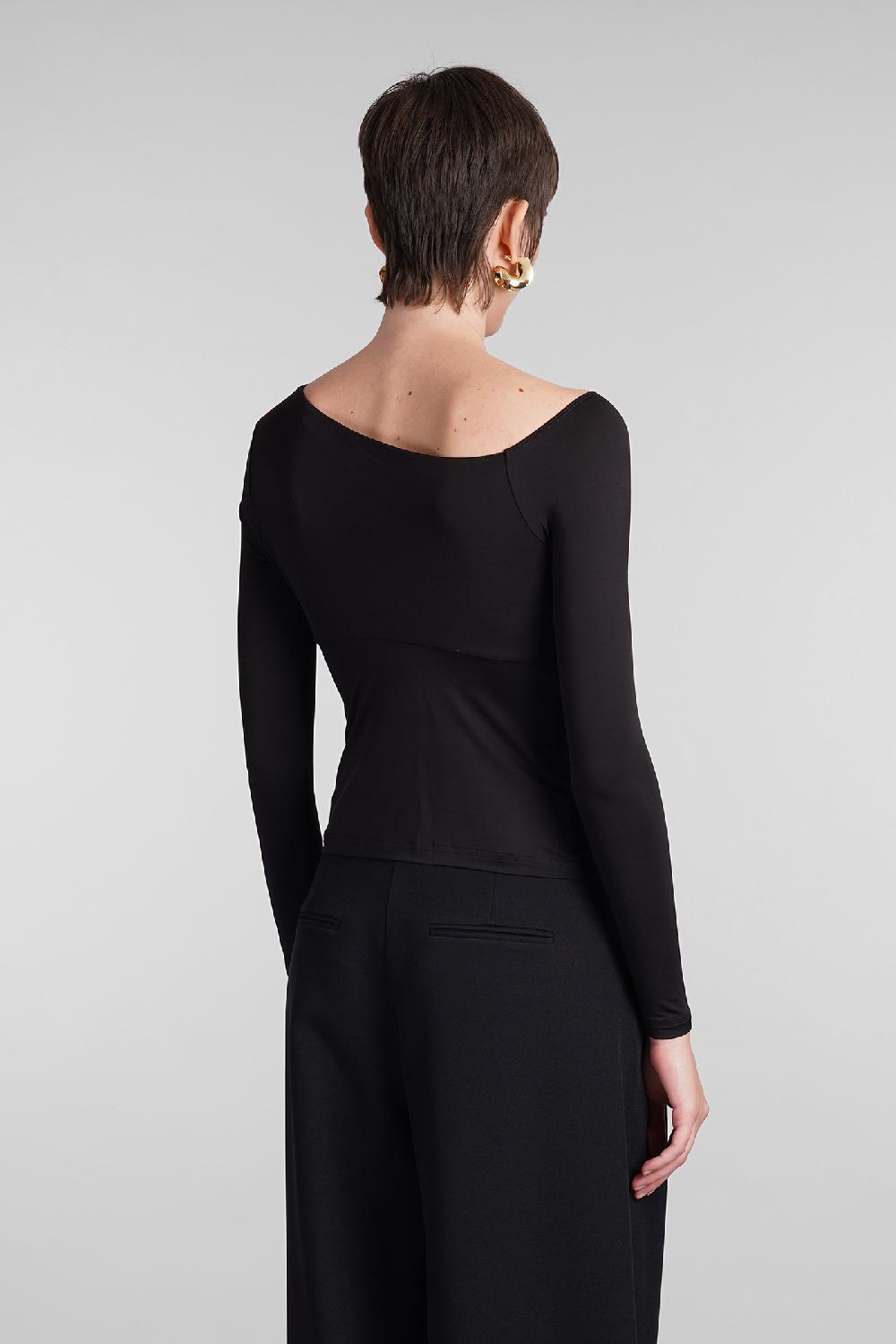 Deliberti Cult Gaia Topwear Rosia In Viscosa Nera Cod. 409549 - Deliberti The Luxury Shopping