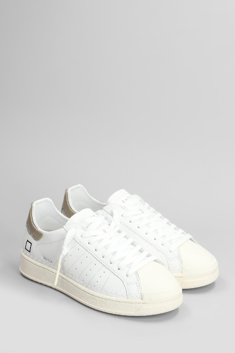 Deliberti D.a.t.e. Sneakers Base In Pelle Bianca Cod. 407516 - Deliberti The Luxury Shopping