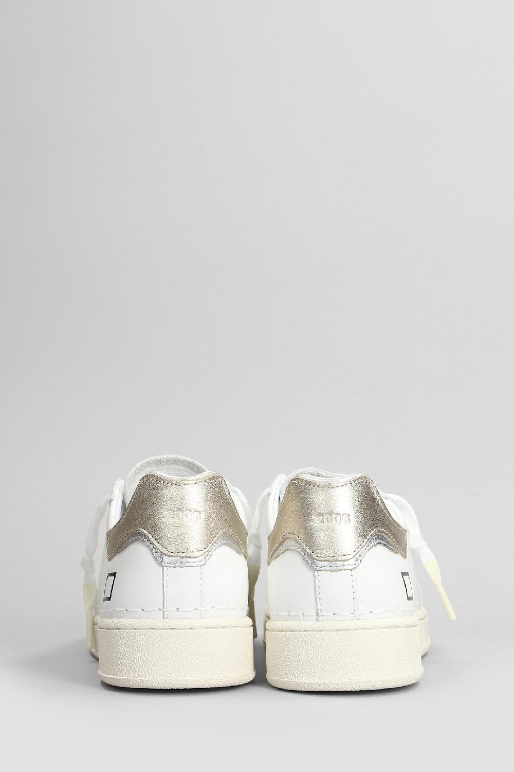 Deliberti D.a.t.e. Sneakers Base In Pelle Bianca Cod. 407516 - Deliberti The Luxury Shopping