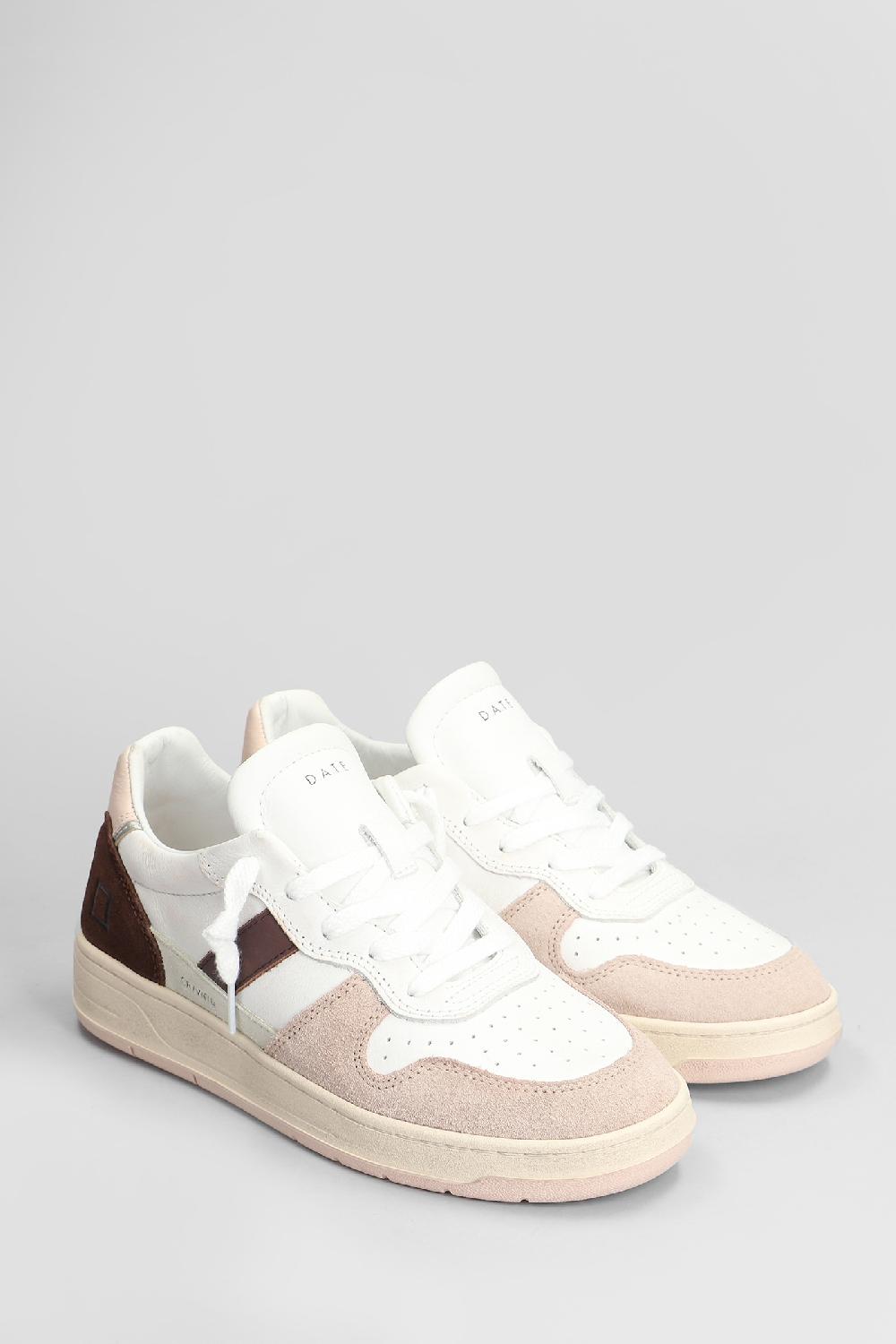 Deliberti D.a.t.e. Sneakers Court 2.0 In Pelle Bianca Cod. 407537 - Deliberti The Luxury Shopping