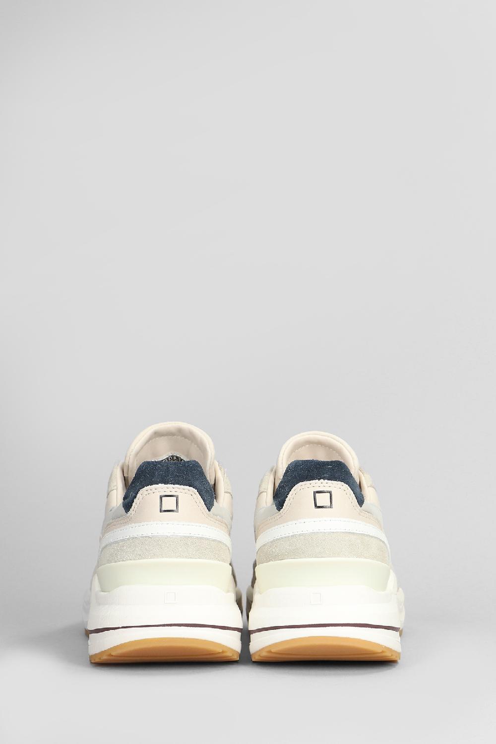 Deliberti D.a.t.e. Sneakers Fuga In Camoscio E Tessuto Beige Cod. 408510 - Deliberti The Luxury Shopping
