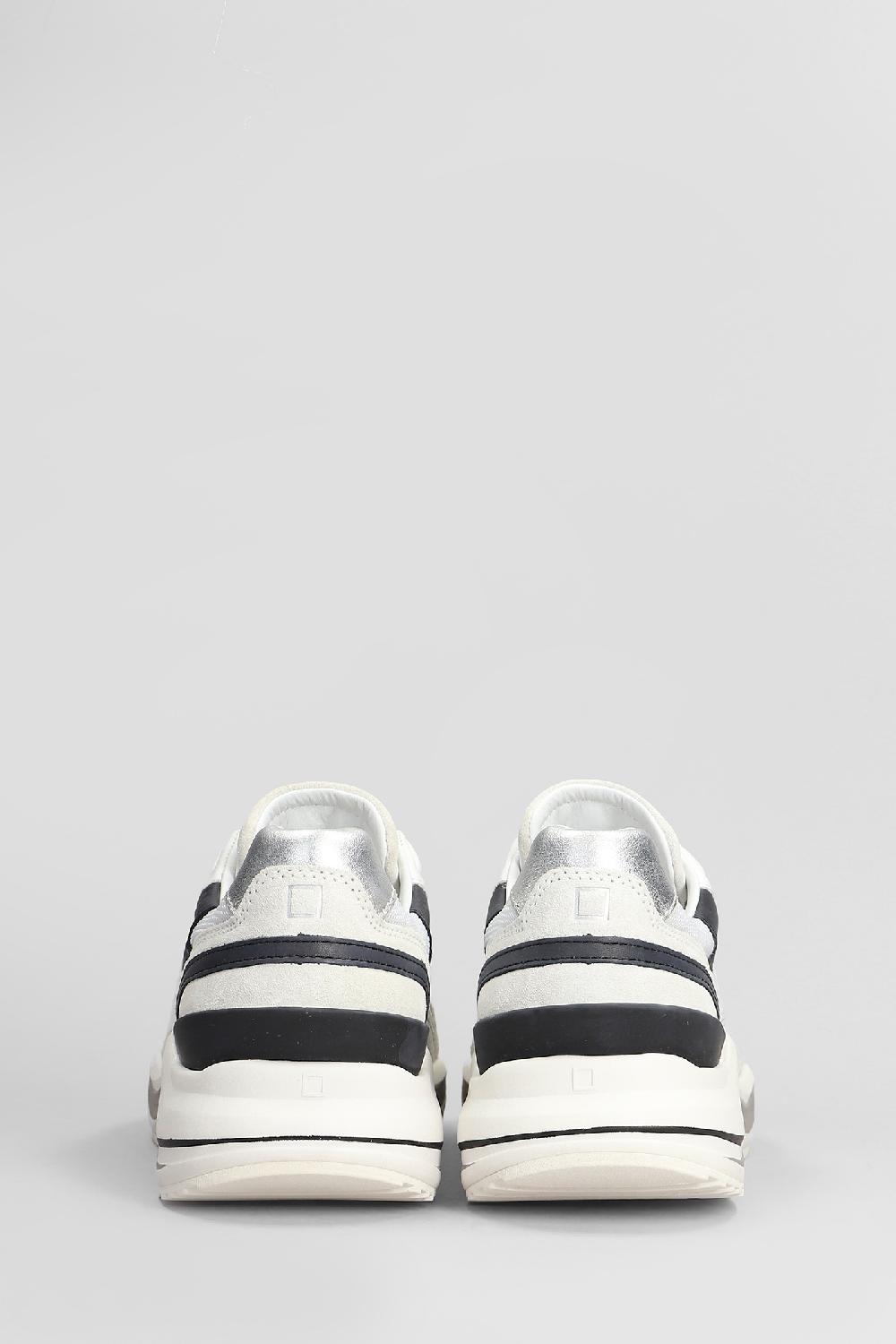 Deliberti D.a.t.e. Sneakers Fuga In Camoscio E Tessuto Bianco Cod. 408194 - Deliberti The Luxury Shopping