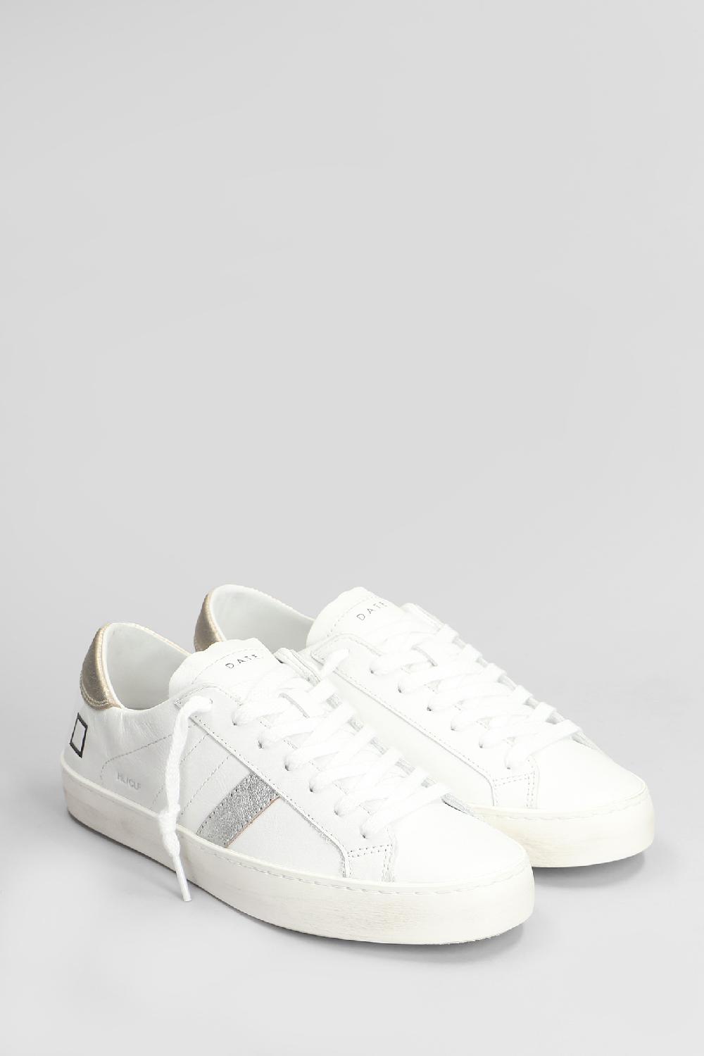 Deliberti D.a.t.e. Sneakers Hill Low In Pelle Bianca Cod. 407527 - Deliberti The Luxury Shopping