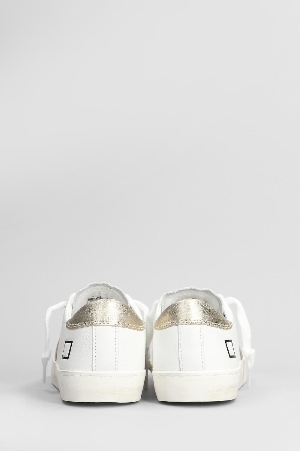 Deliberti D.a.t.e. Sneakers Hill Low In Pelle Bianca Cod. 407527 - Deliberti The Luxury Shopping