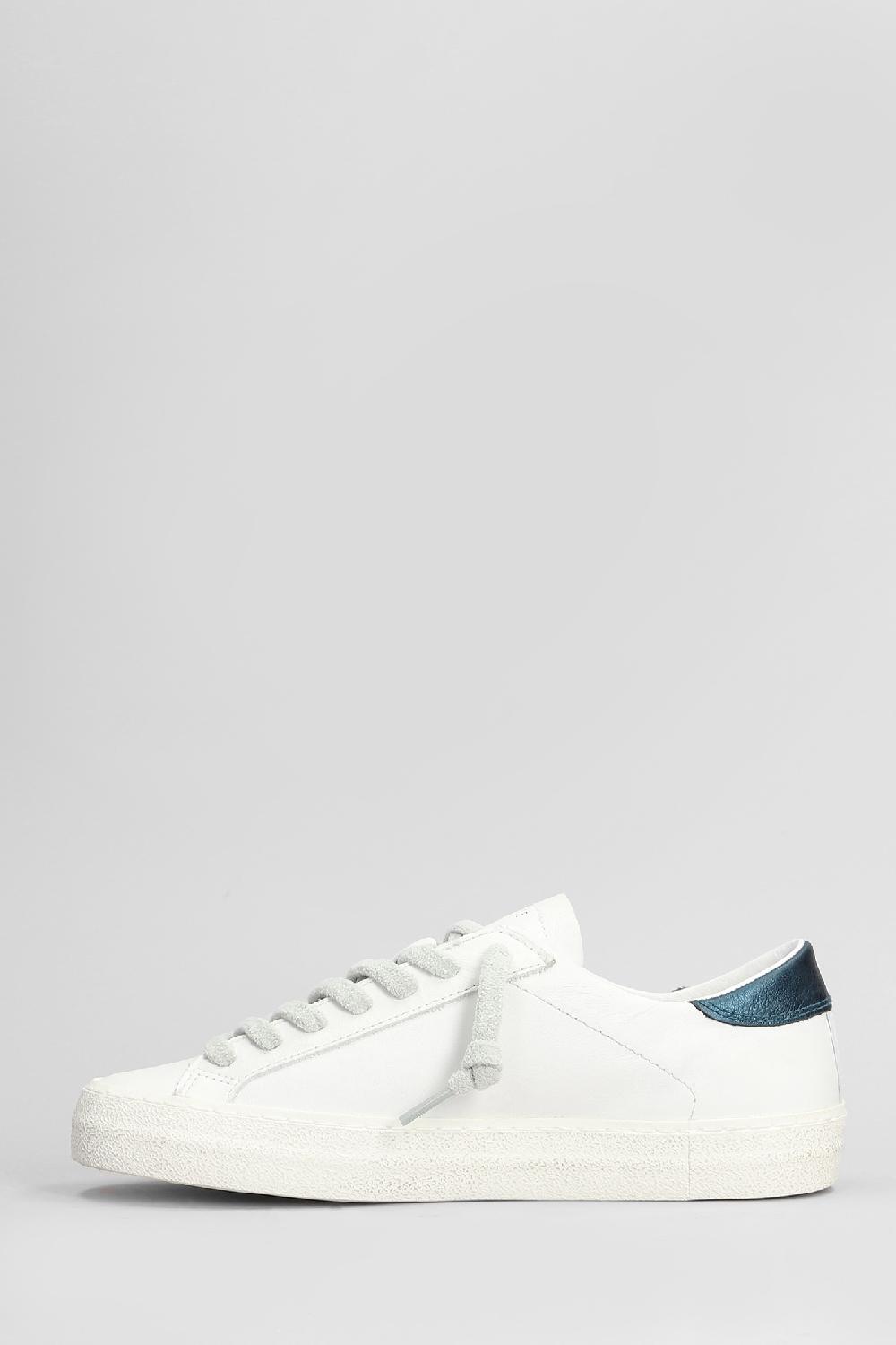 Deliberti D.a.t.e. Sneakers Hill Low In Pelle Bianca Cod. 407521 - Deliberti The Luxury Shopping