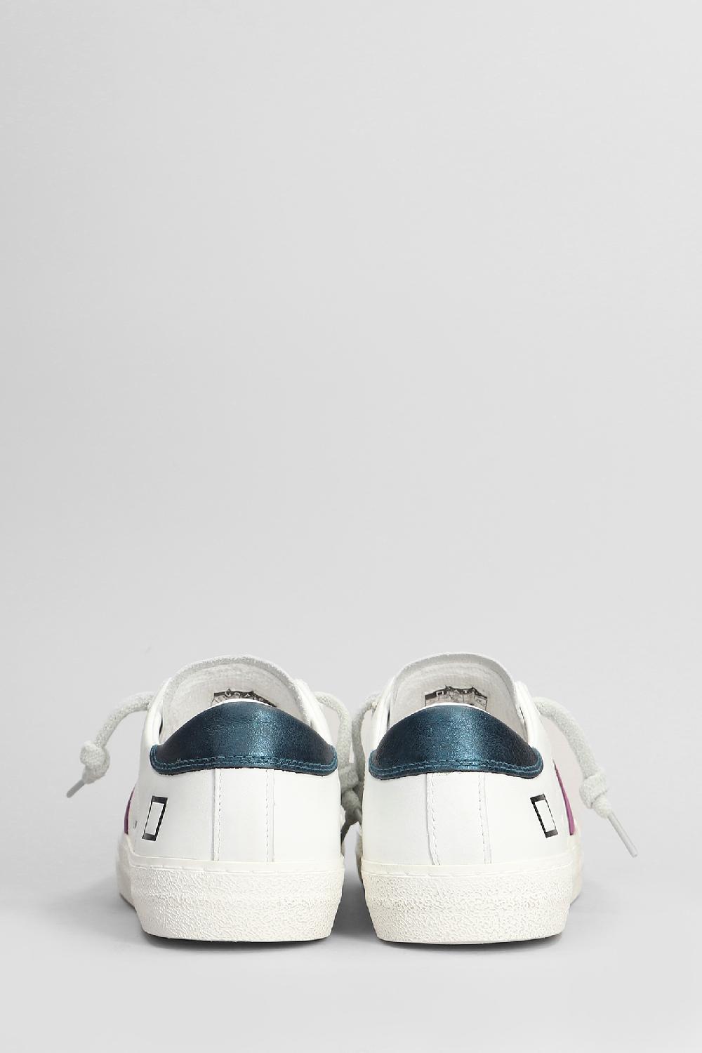 Deliberti D.a.t.e. Sneakers Hill Low In Pelle Bianca Cod. 407521 - Deliberti The Luxury Shopping