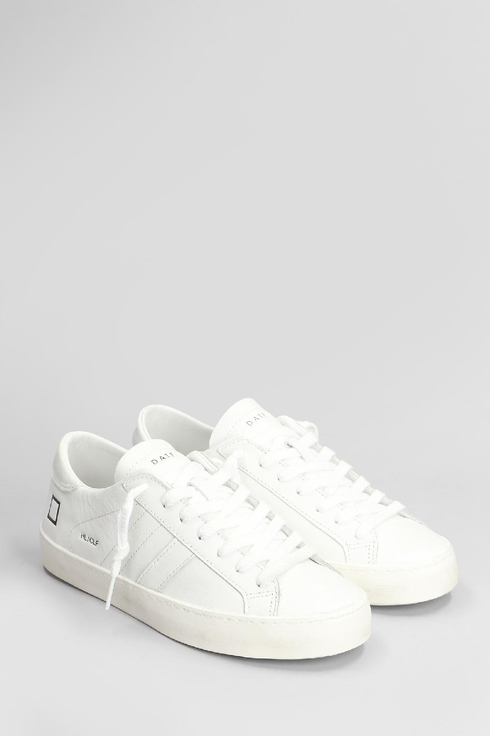 Deliberti D.a.t.e. Sneakers Hill Low In Pelle Bianca Cod. 407526 - Deliberti The Luxury Shopping