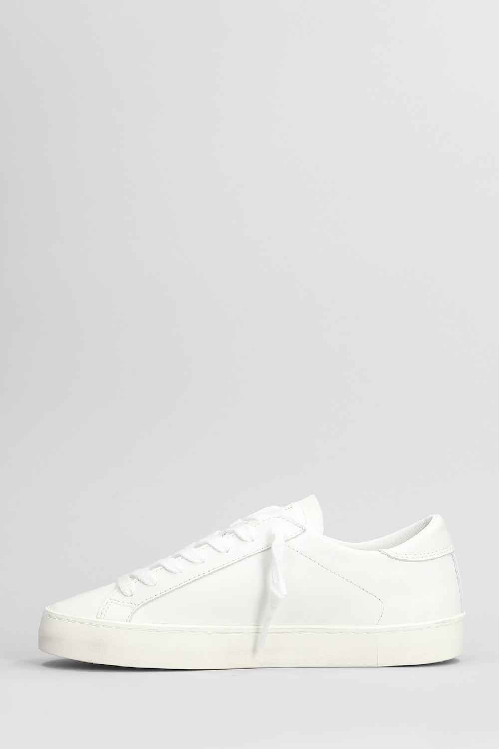 Deliberti D.a.t.e. Sneakers Hill Low In Pelle Bianca Cod. 407526 - Deliberti The Luxury Shopping