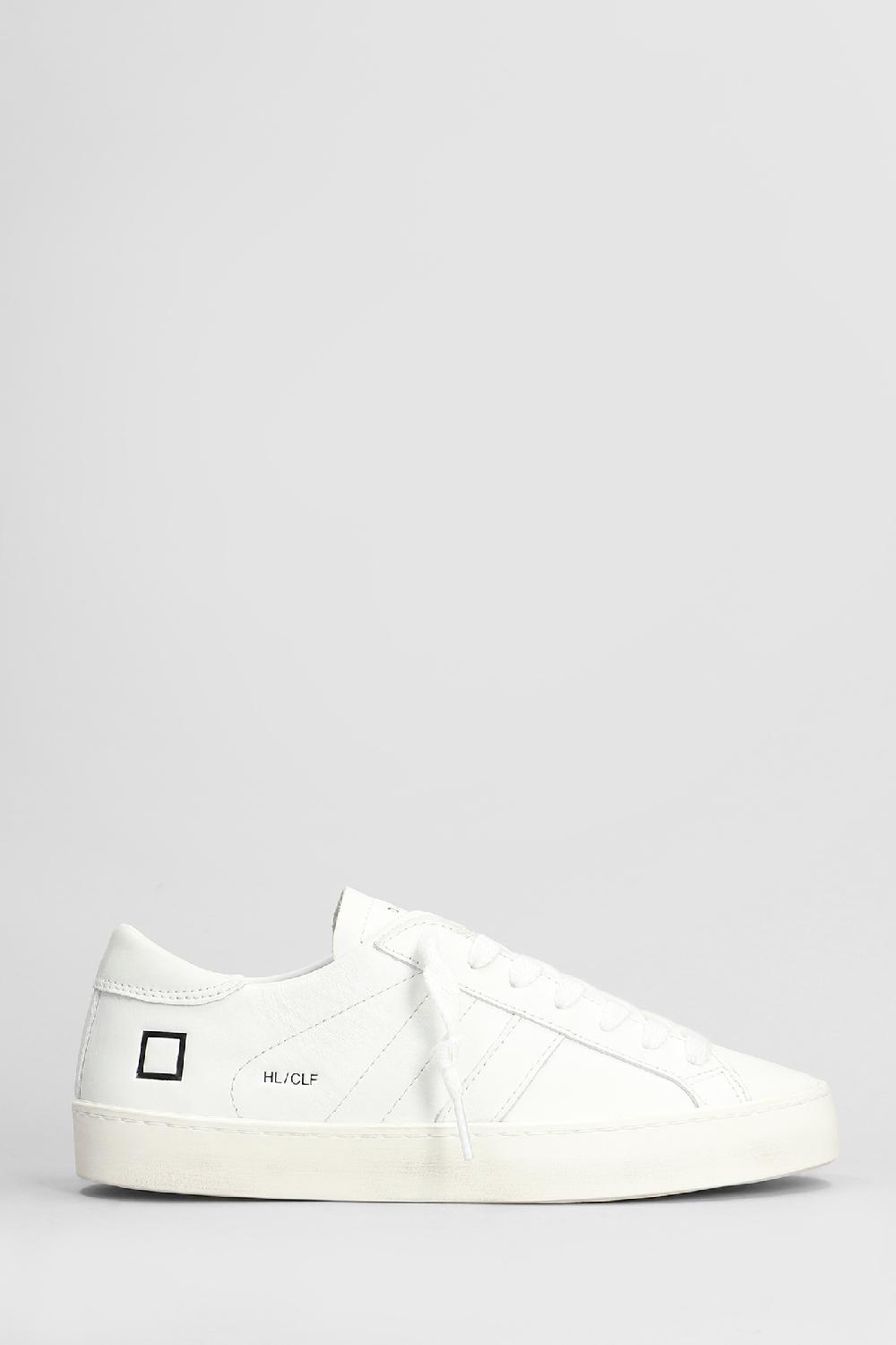 Deliberti D.a.t.e. Sneakers hill low in pelle bianca cod. 407526 - Deliberti The Luxury Shopping