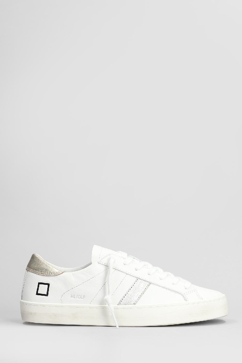 Deliberti D.a.t.e. Sneakers hill low in pelle bianca cod. 407527 - Deliberti The Luxury Shopping