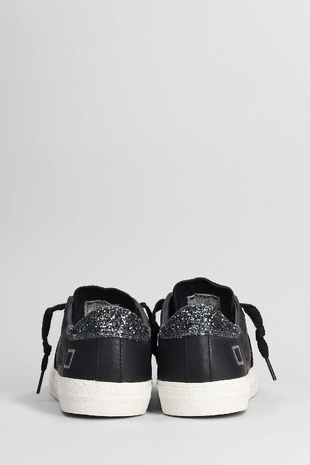 Deliberti D.a.t.e. Sneakers Hill Low In Pelle E Camoscio Nero Cod. 407520 - Deliberti The Luxury Shopping