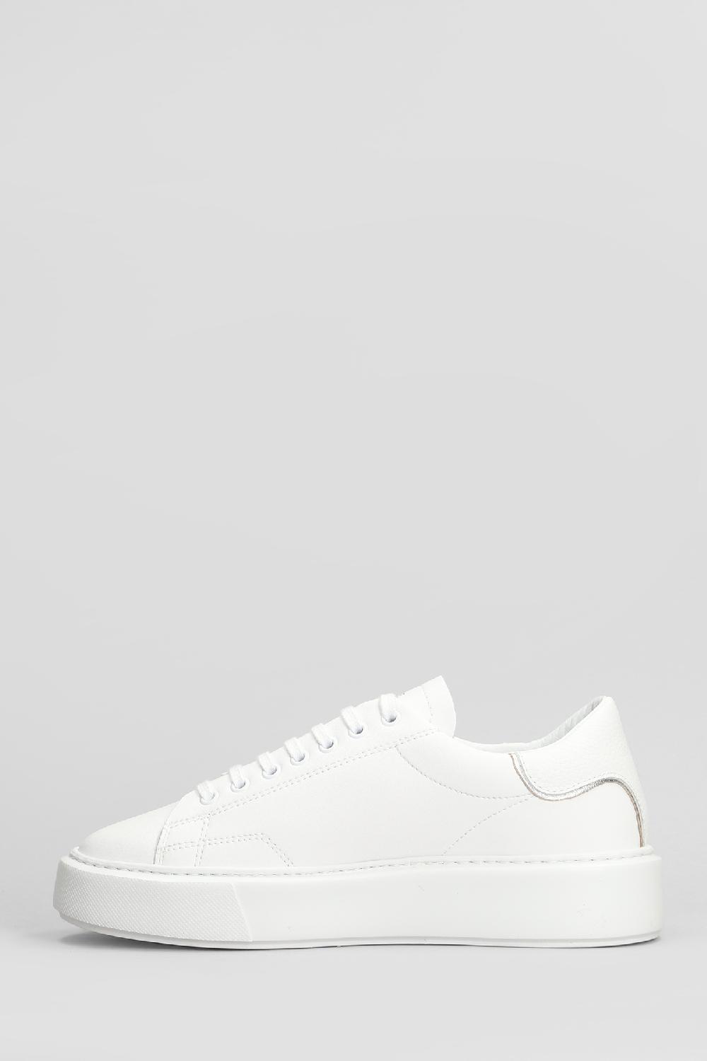Deliberti D.a.t.e. Sneakers Sfera In Pelle Bianca Cod. 407543 - Deliberti The Luxury Shopping