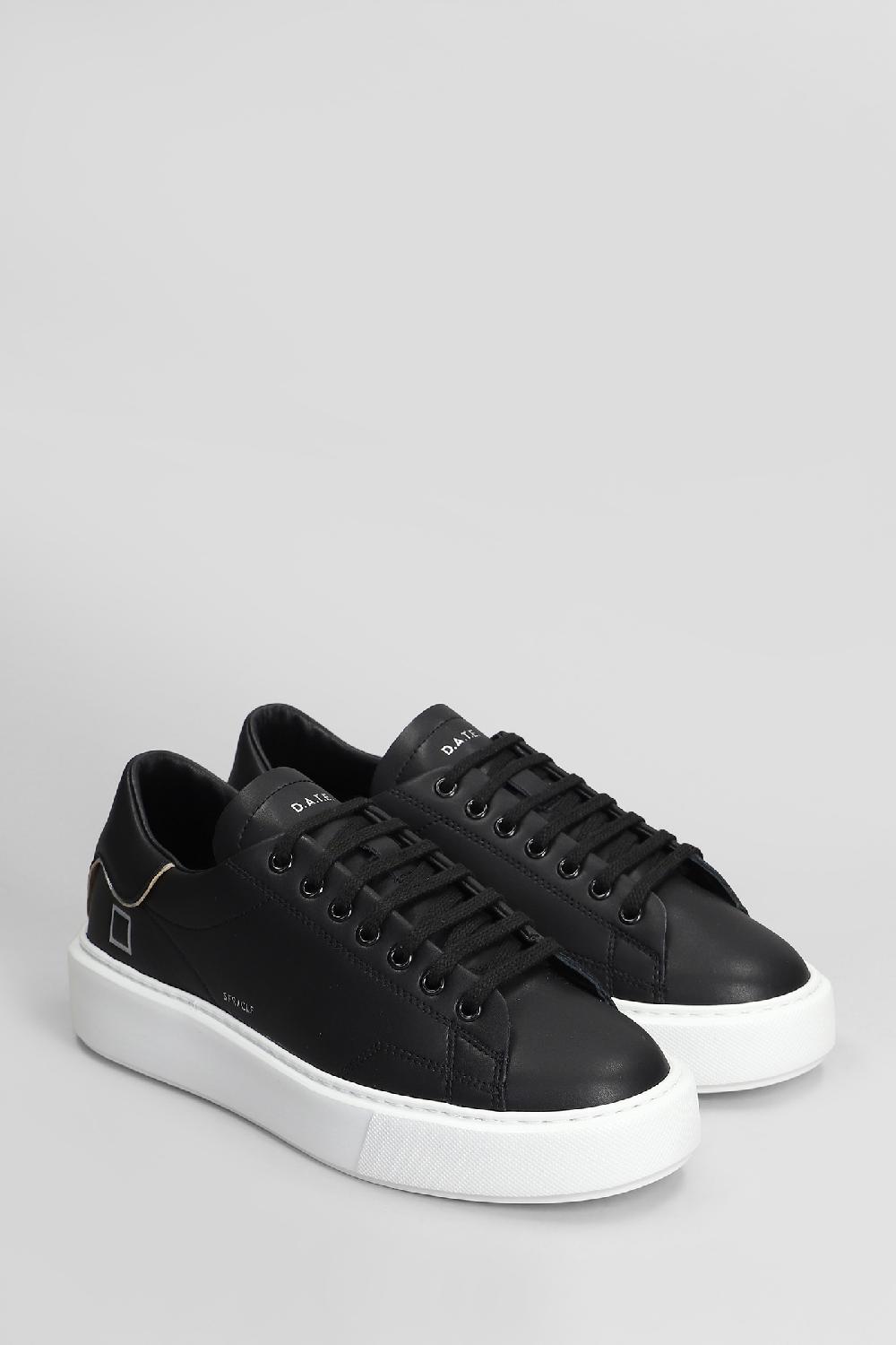 Deliberti D.a.t.e. Sneakers Sfera In Pelle Nera Cod. 407541 - Deliberti The Luxury Shopping