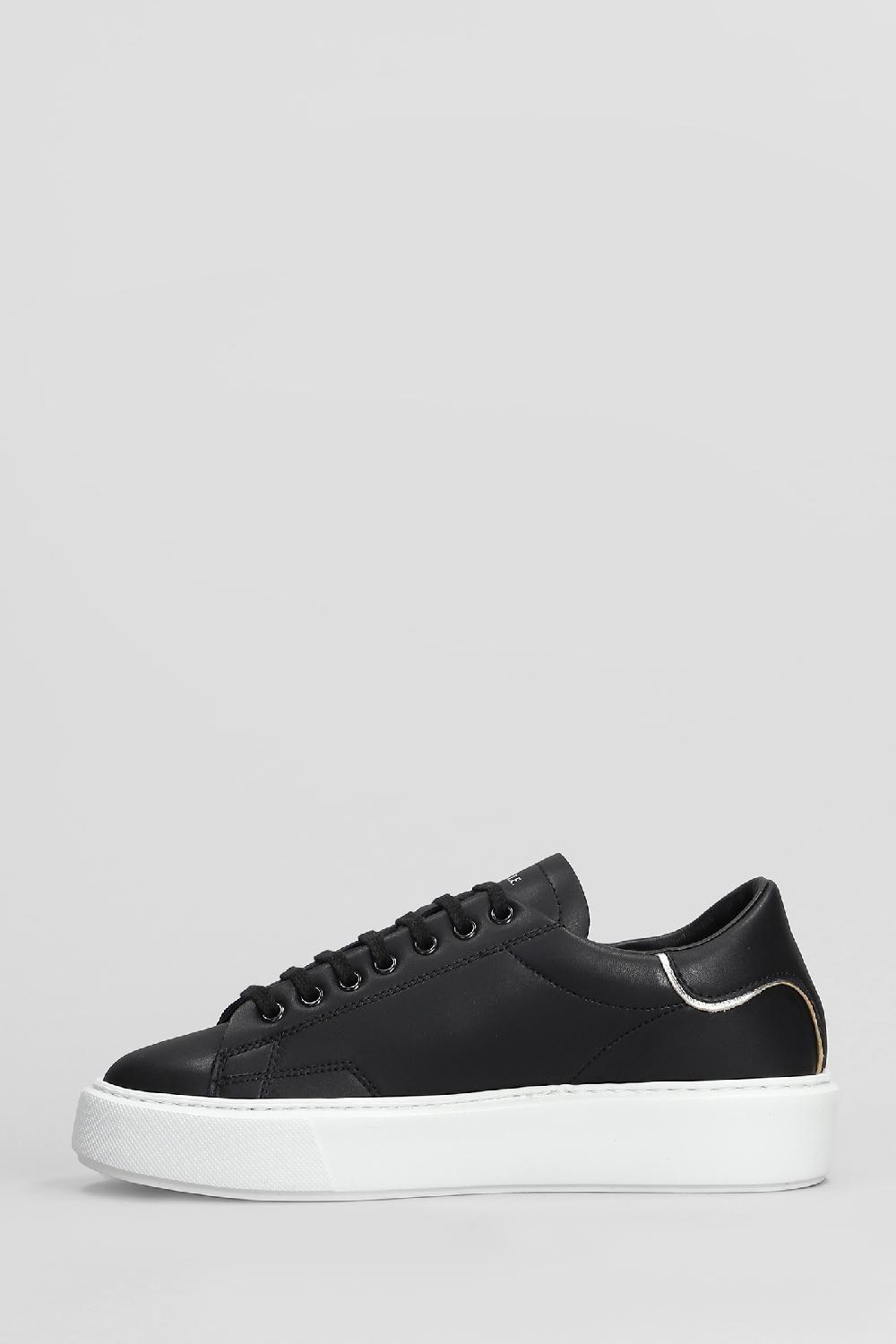 Deliberti D.a.t.e. Sneakers Sfera In Pelle Nera Cod. 407541 - Deliberti The Luxury Shopping