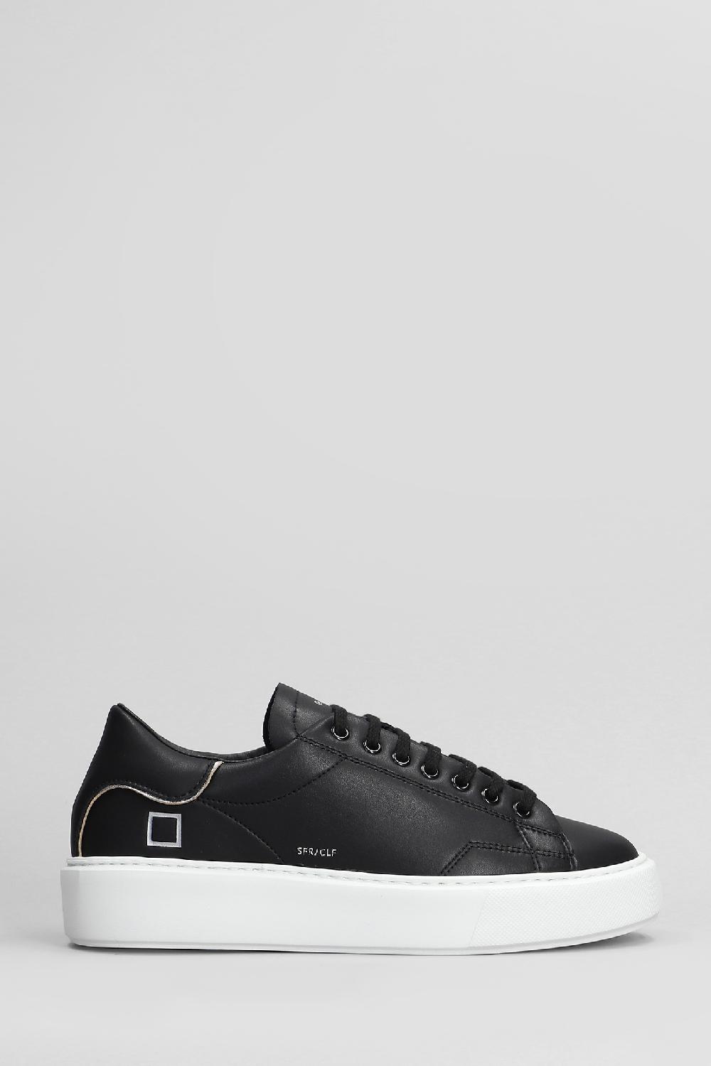 Deliberti D.a.t.e. Sneakers sfera in pelle nera cod. 407541 - Deliberti The Luxury Shopping