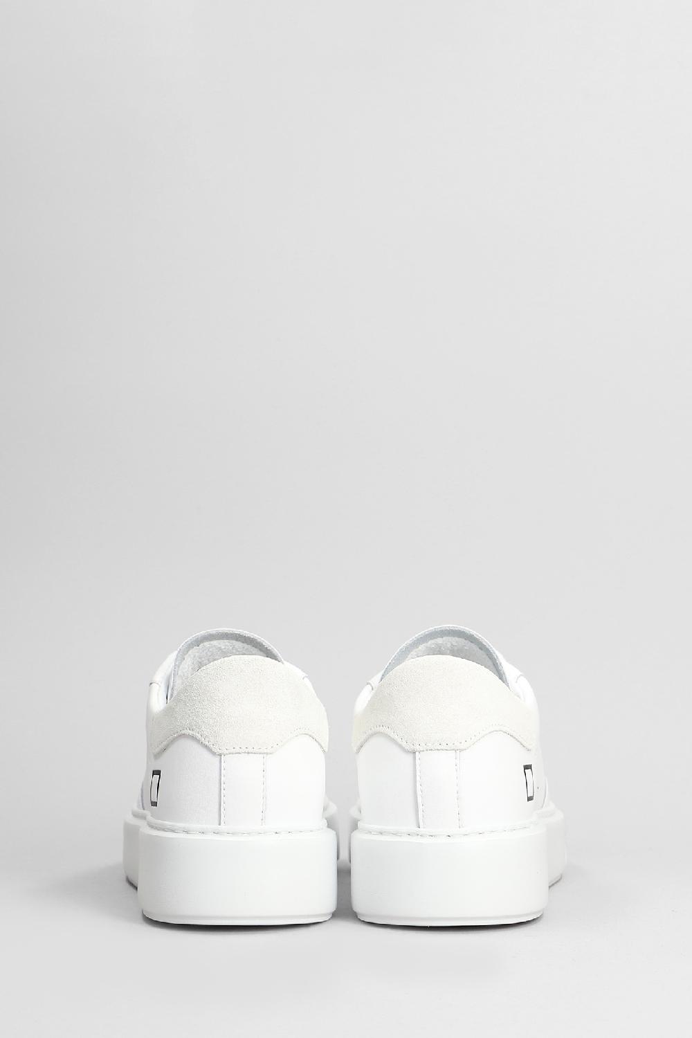 Deliberti D.a.t.e. Sneakers Sfera Stripe In Pelle Bianca Cod. 407539 - Deliberti The Luxury Shopping