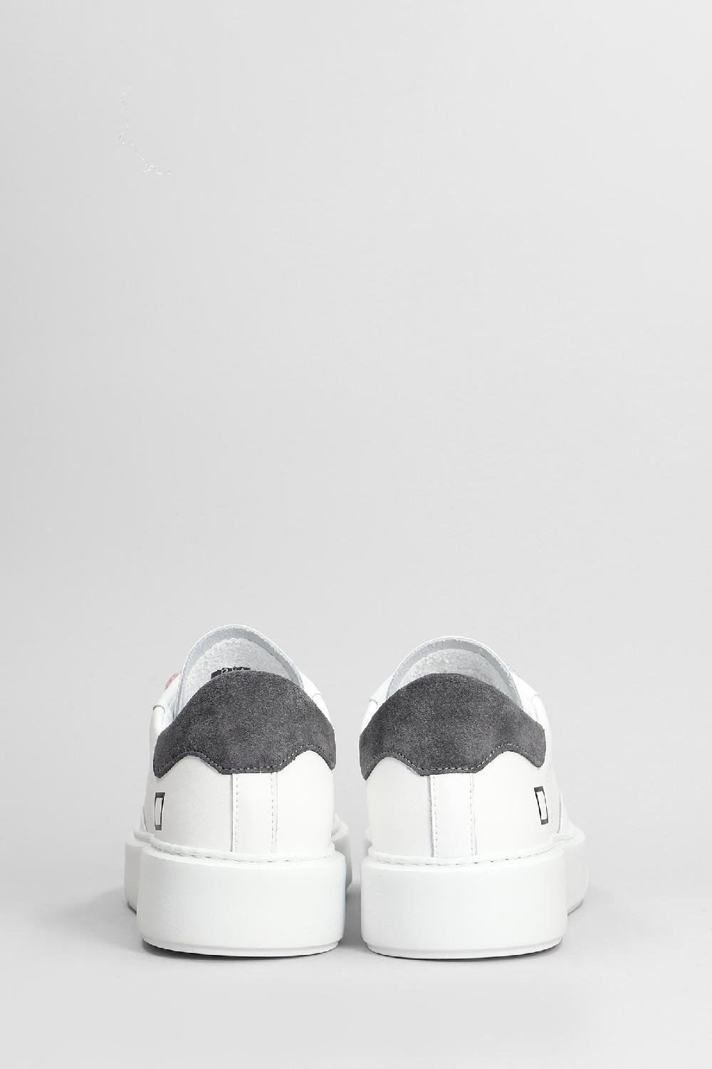 Deliberti D.a.t.e. Sneakers Sfera Stripe In Pelle Bianca Cod. 407540 - Deliberti The Luxury Shopping