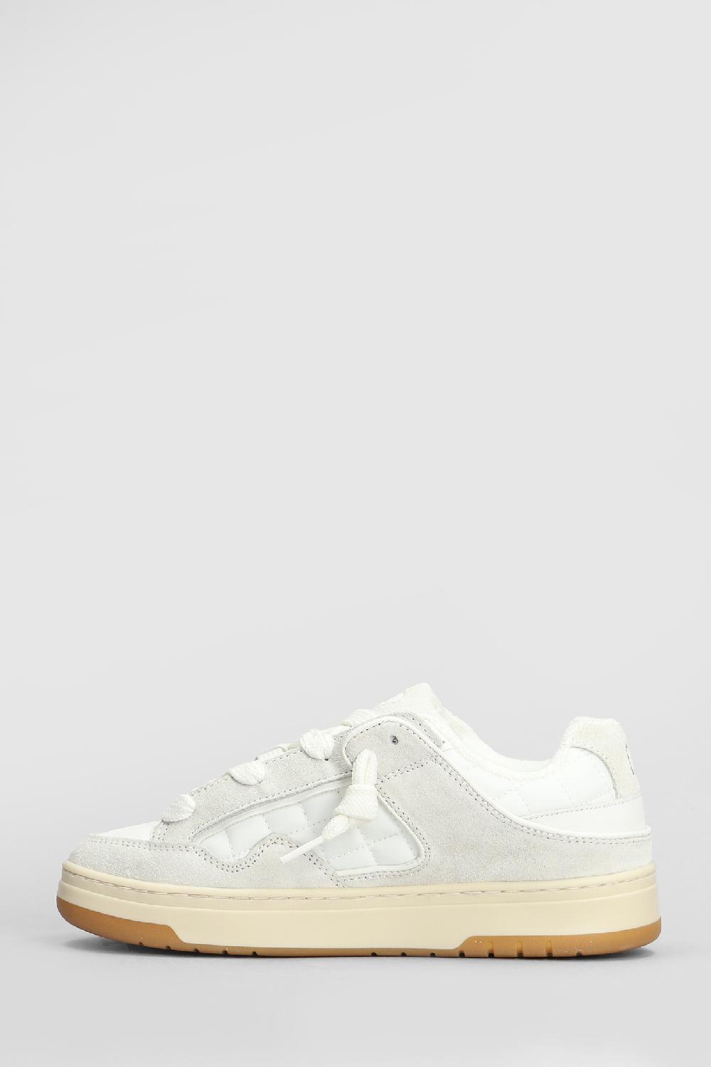 Deliberti D.a.t.e. Sneakers Skate In Camoscio E Tessuto Bianco Cod. 408772 - Deliberti The Luxury Shopping