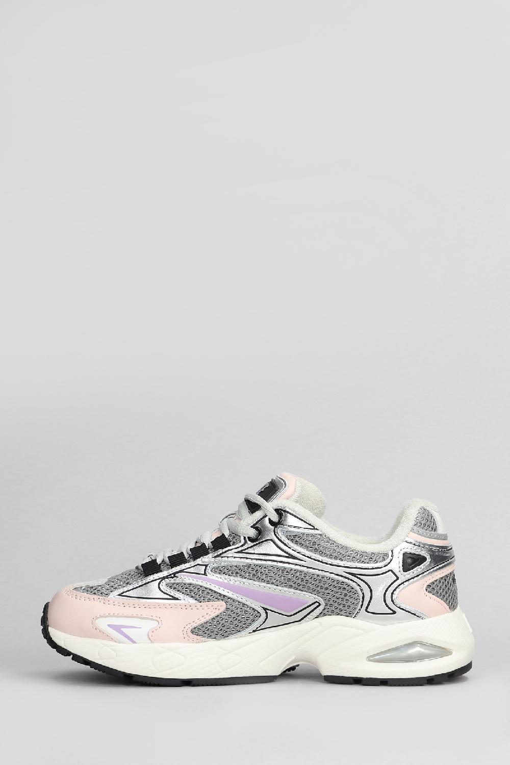 Deliberti D.a.t.e. Sneakers Sn23 In Pelle E Tessuto Argento Cod. 408506 - Deliberti The Luxury Shopping