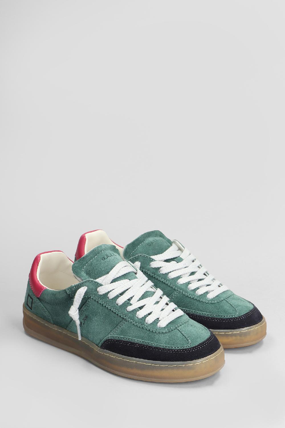 Deliberti D.a.t.e. Sneakers Sporty In Camoscio Verde Cod. 408197 - Deliberti The Luxury Shopping
