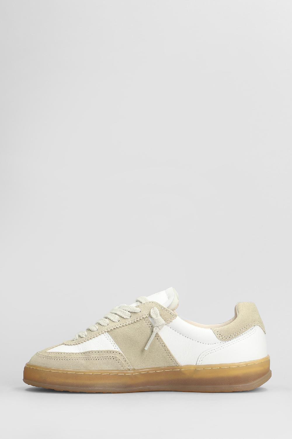 Deliberti D.a.t.e. Sneakers Sporty In Pelle E Camoscio Bianco Cod. 408196 - Deliberti The Luxury Shopping