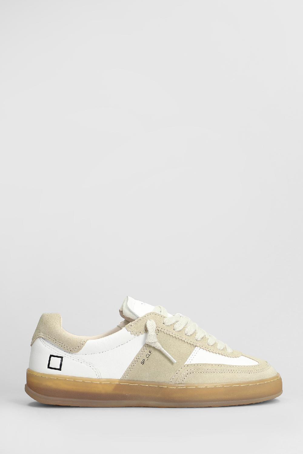 Deliberti D.a.t.e. Sneakers sporty in pelle e camoscio bianco cod. 408196 - Deliberti The Luxury Shopping