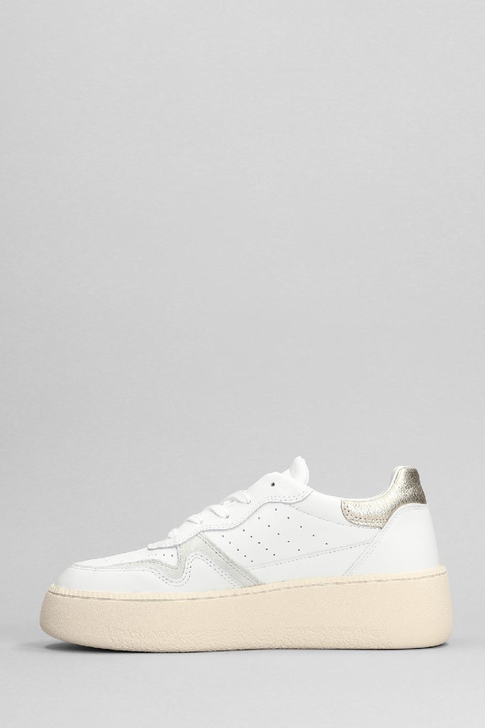 Deliberti D.a.t.e. Sneakers Step In Pelle Bianca Cod. 396087 - Deliberti The Luxury Shopping