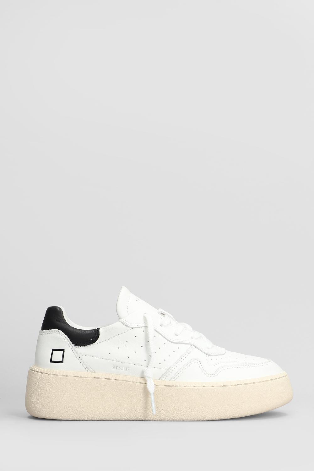 Deliberti D.a.t.e. Sneakers step in pelle bianca cod. 407528 - Deliberti The Luxury Shopping
