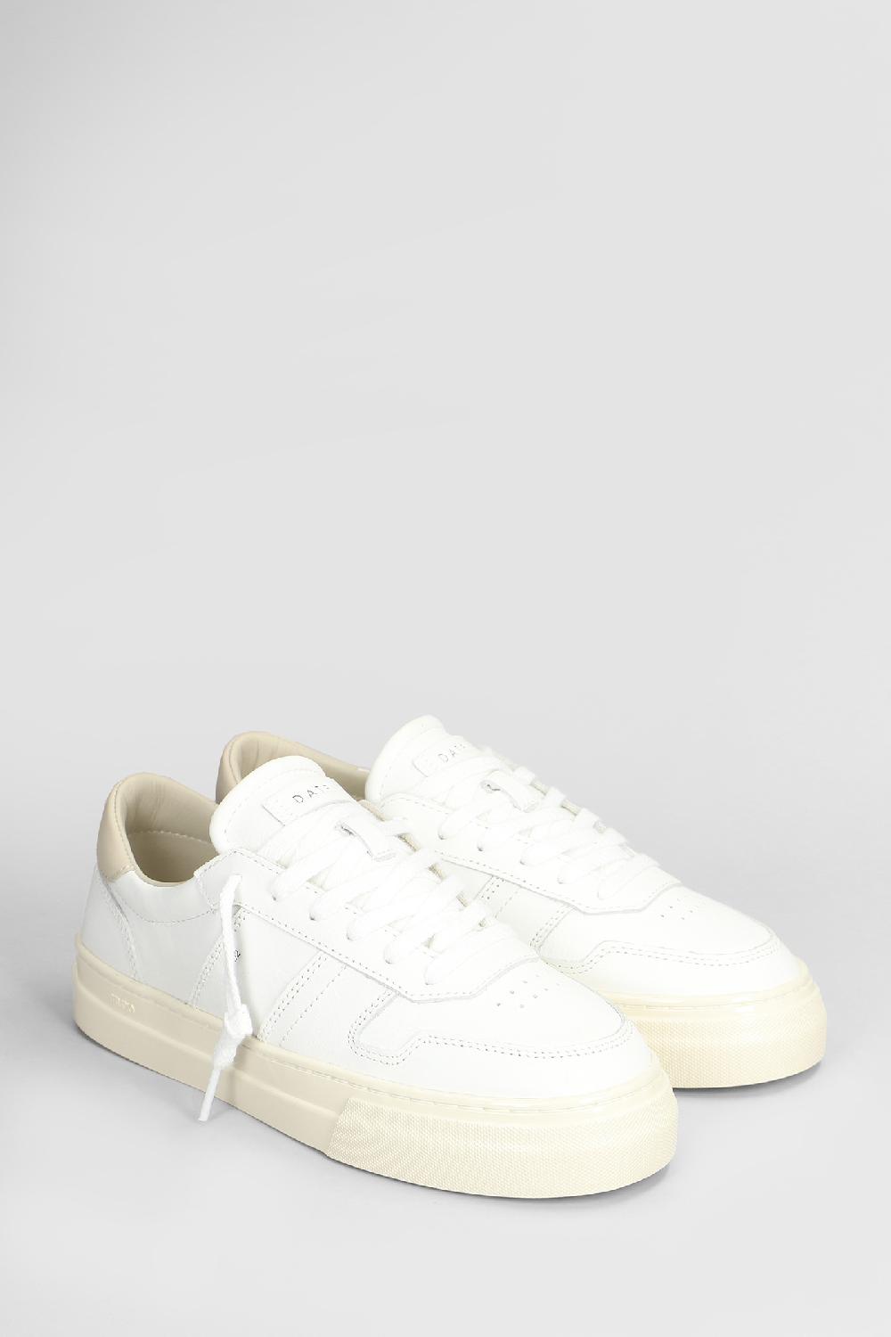 Deliberti D.a.t.e. Sneakers Studio In Pelle Bianca Cod. 408511 - Deliberti The Luxury Shopping