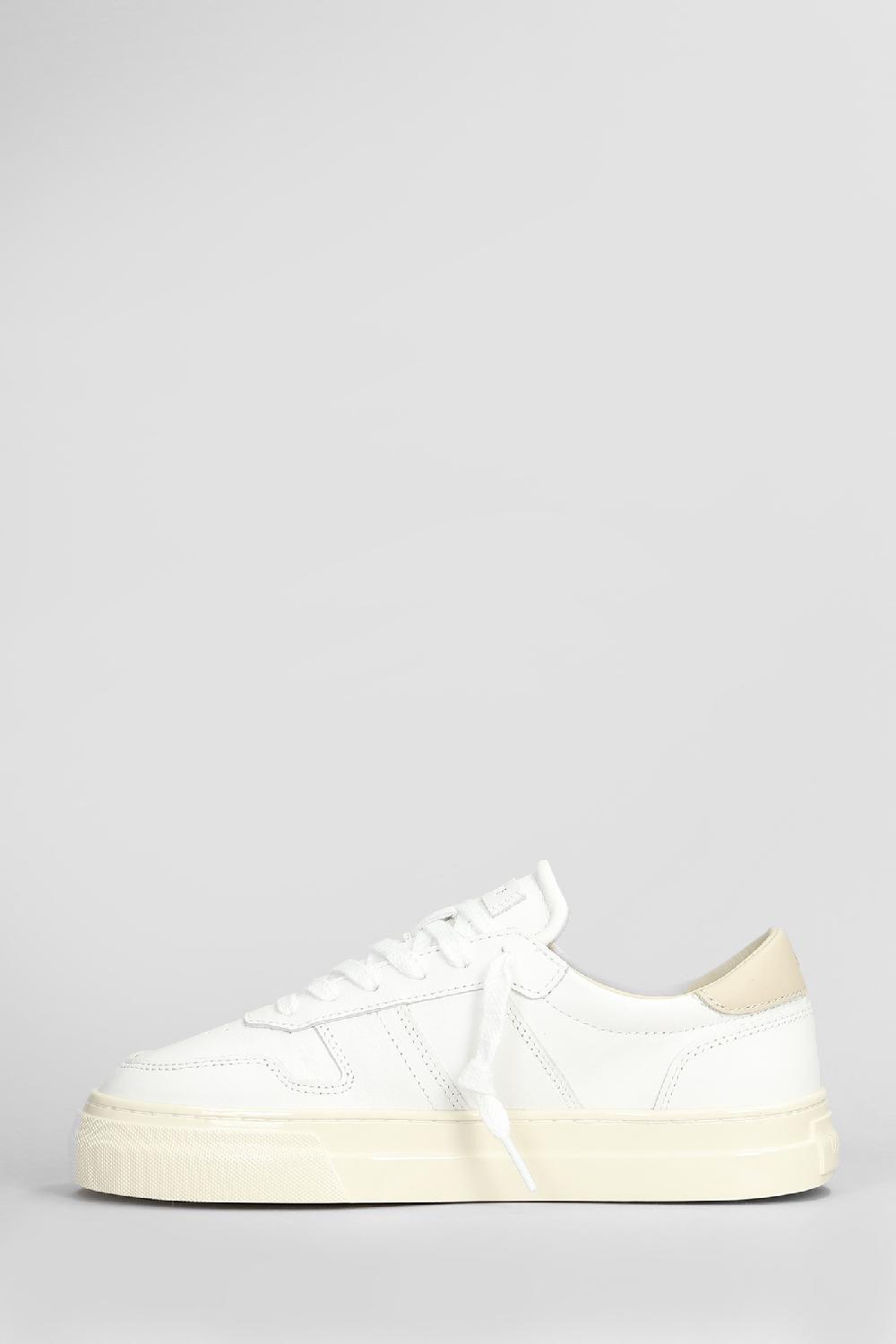 Deliberti D.a.t.e. Sneakers Studio In Pelle Bianca Cod. 408511 - Deliberti The Luxury Shopping