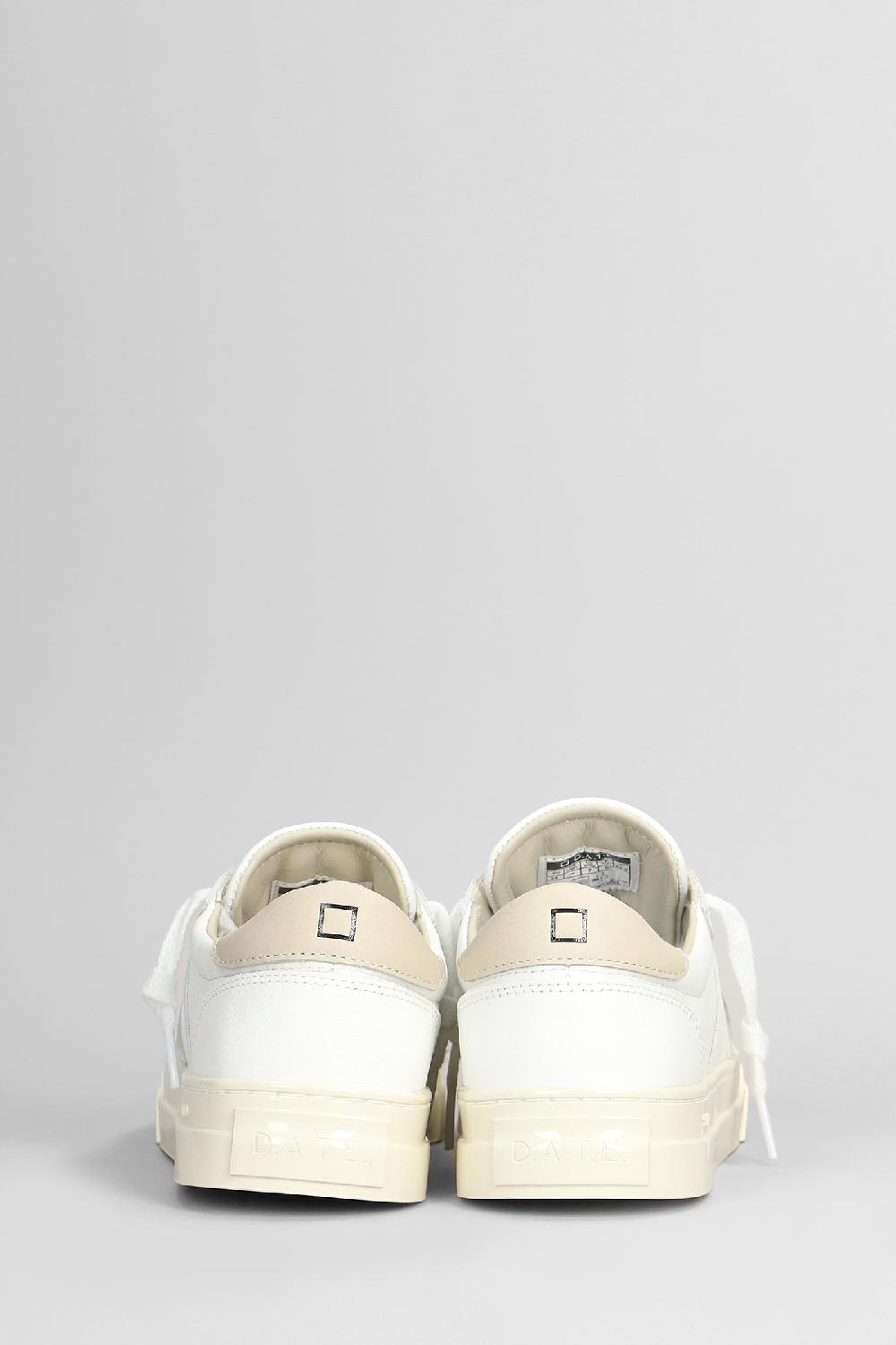 Deliberti D.a.t.e. Sneakers Studio In Pelle Bianca Cod. 408511 - Deliberti The Luxury Shopping