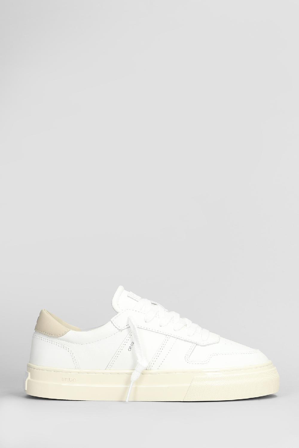 Deliberti D.a.t.e. Sneakers studio in pelle bianca cod. 408511 - Deliberti The Luxury Shopping