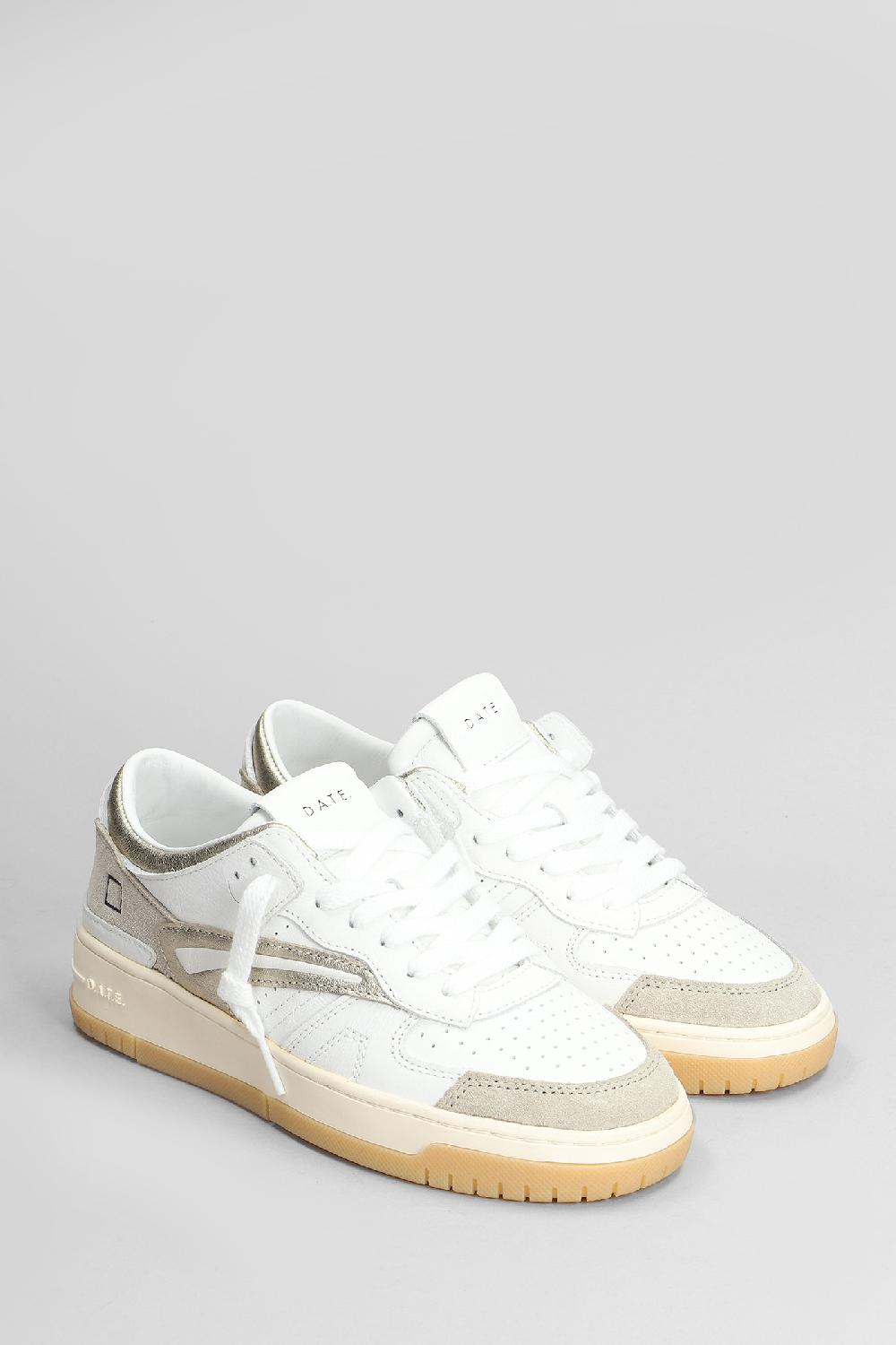 Deliberti D.a.t.e. Sneakers Torneo In Pelle Bianca Cod. 408774 - Deliberti The Luxury Shopping