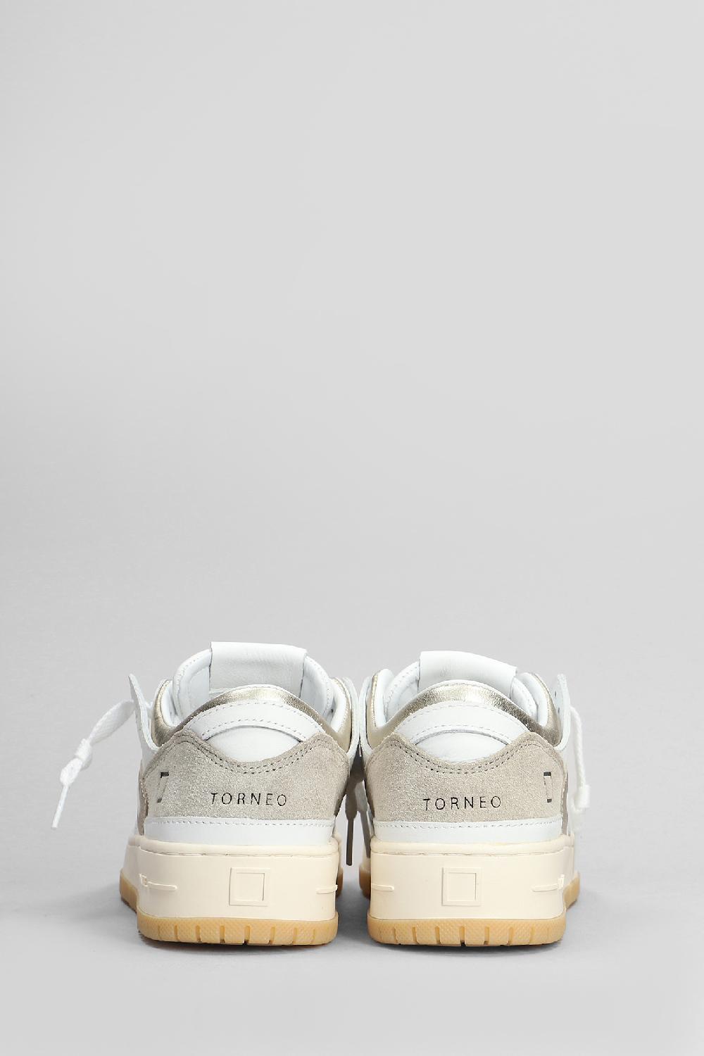 Deliberti D.a.t.e. Sneakers Torneo In Pelle Bianca Cod. 408774 - Deliberti The Luxury Shopping