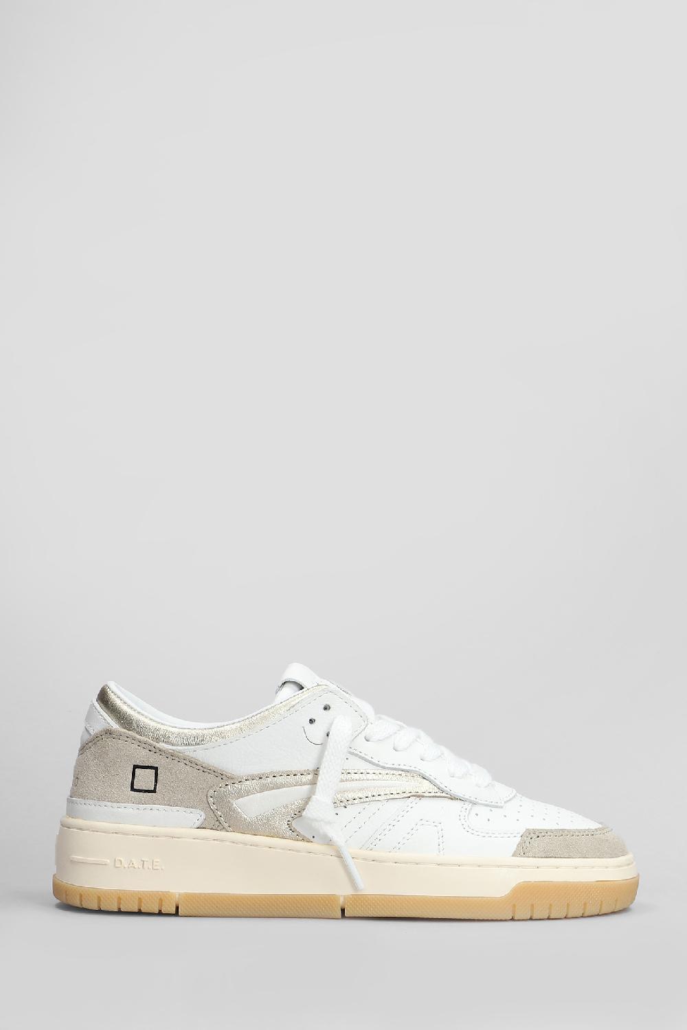 Deliberti D.a.t.e. Sneakers torneo in pelle bianca cod. 408774 - Deliberti The Luxury Shopping