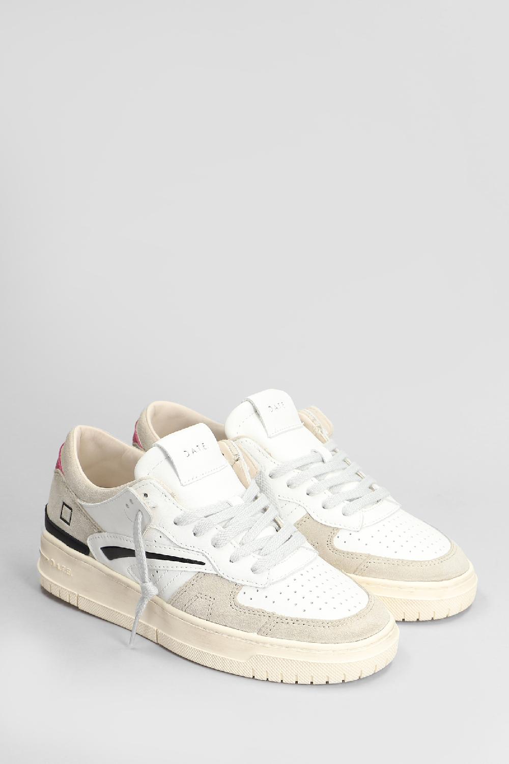 Deliberti D.a.t.e. Sneakers Torneo In Pelle E Camoscio Bianco Cod. 408198 - Deliberti The Luxury Shopping