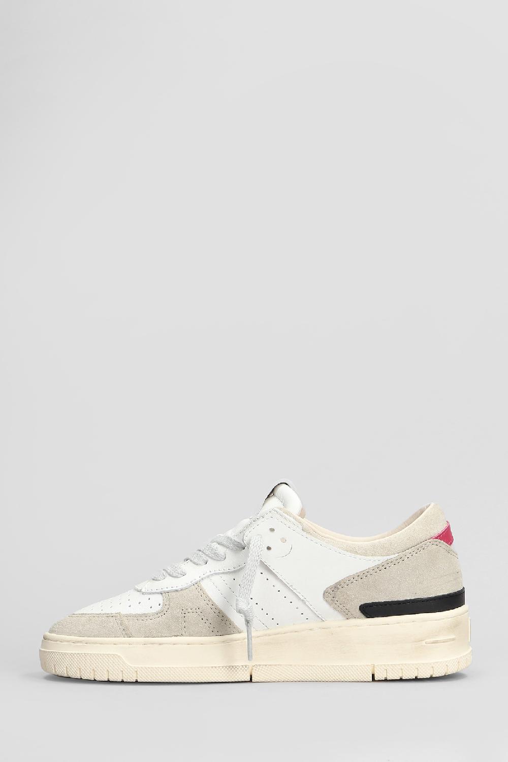 Deliberti D.a.t.e. Sneakers Torneo In Pelle E Camoscio Bianco Cod. 408198 - Deliberti The Luxury Shopping